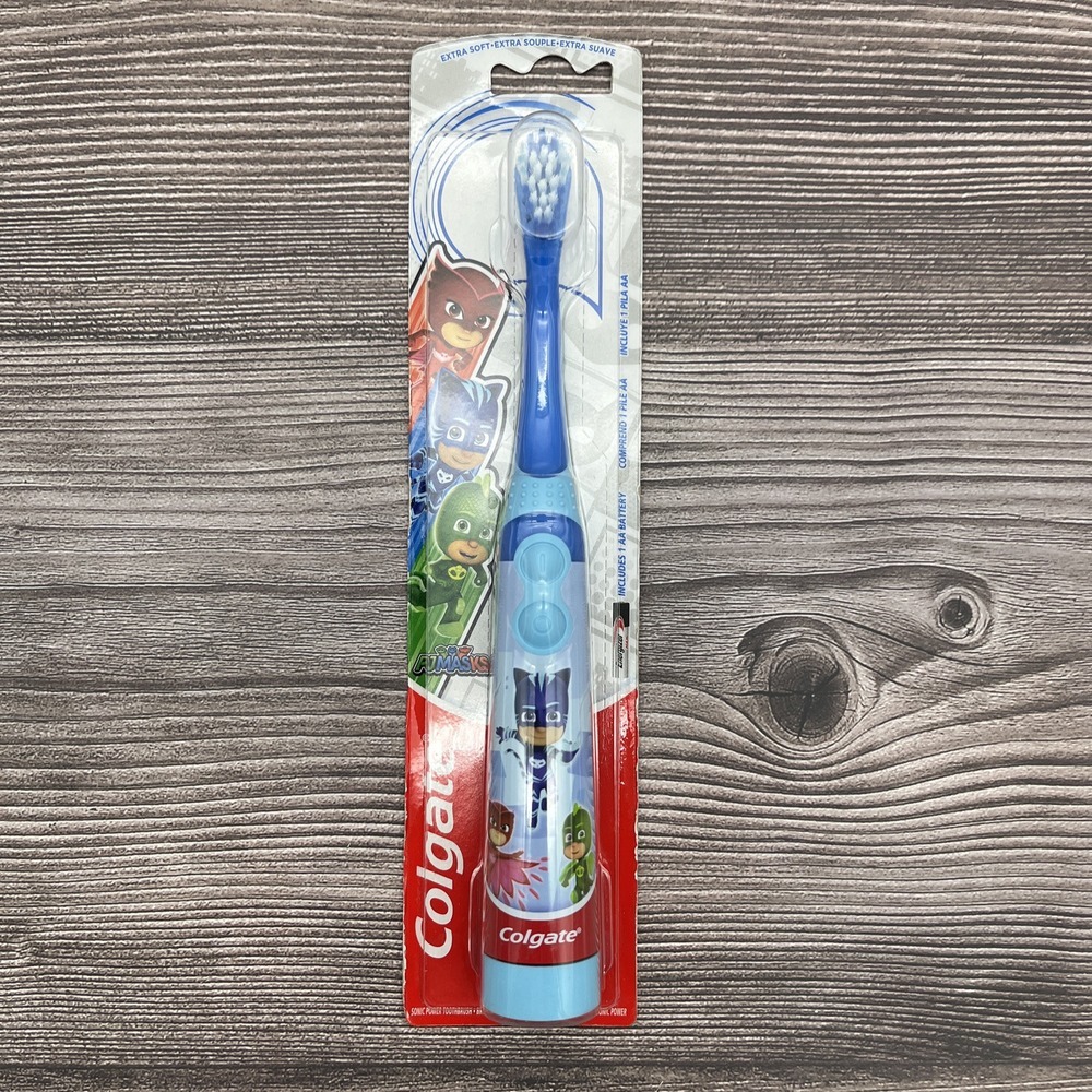 Colgate Kids Battery Powered Toothbrush, PJ Masks, Extra Soft Bristles BLUE